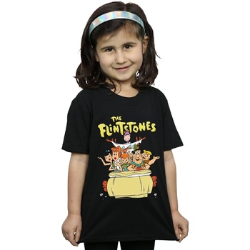 Abbigliamento Bambina T-shirts a maniche lunghe The Flintstones The The Ride Nero