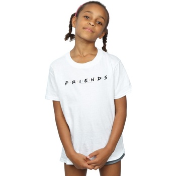 Abbigliamento Bambina T-shirts a maniche lunghe Friends Text Logo Bianco