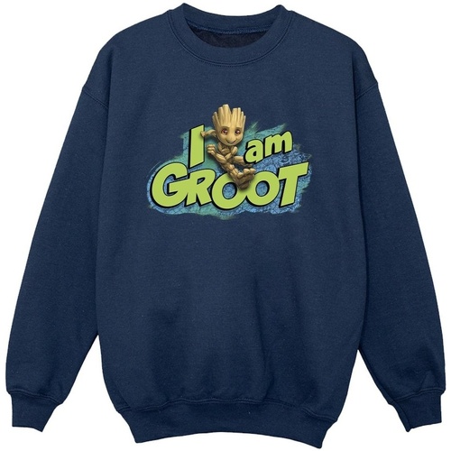 Abbigliamento Bambino Felpe Marvel Guardians Of The Galaxy I Am Groot Jumping Blu