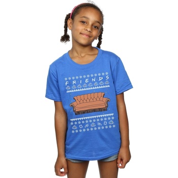 Abbigliamento Bambina T-shirts a maniche lunghe Friends Fair Isle Couch Blu