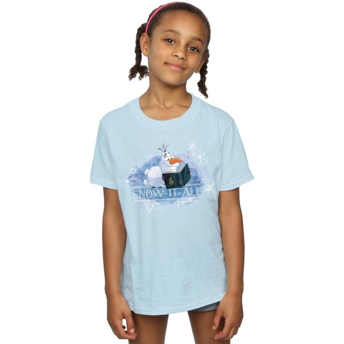 Abbigliamento Bambina T-shirts a maniche lunghe Disney Frozen 2 Olaf Snow It All Blu