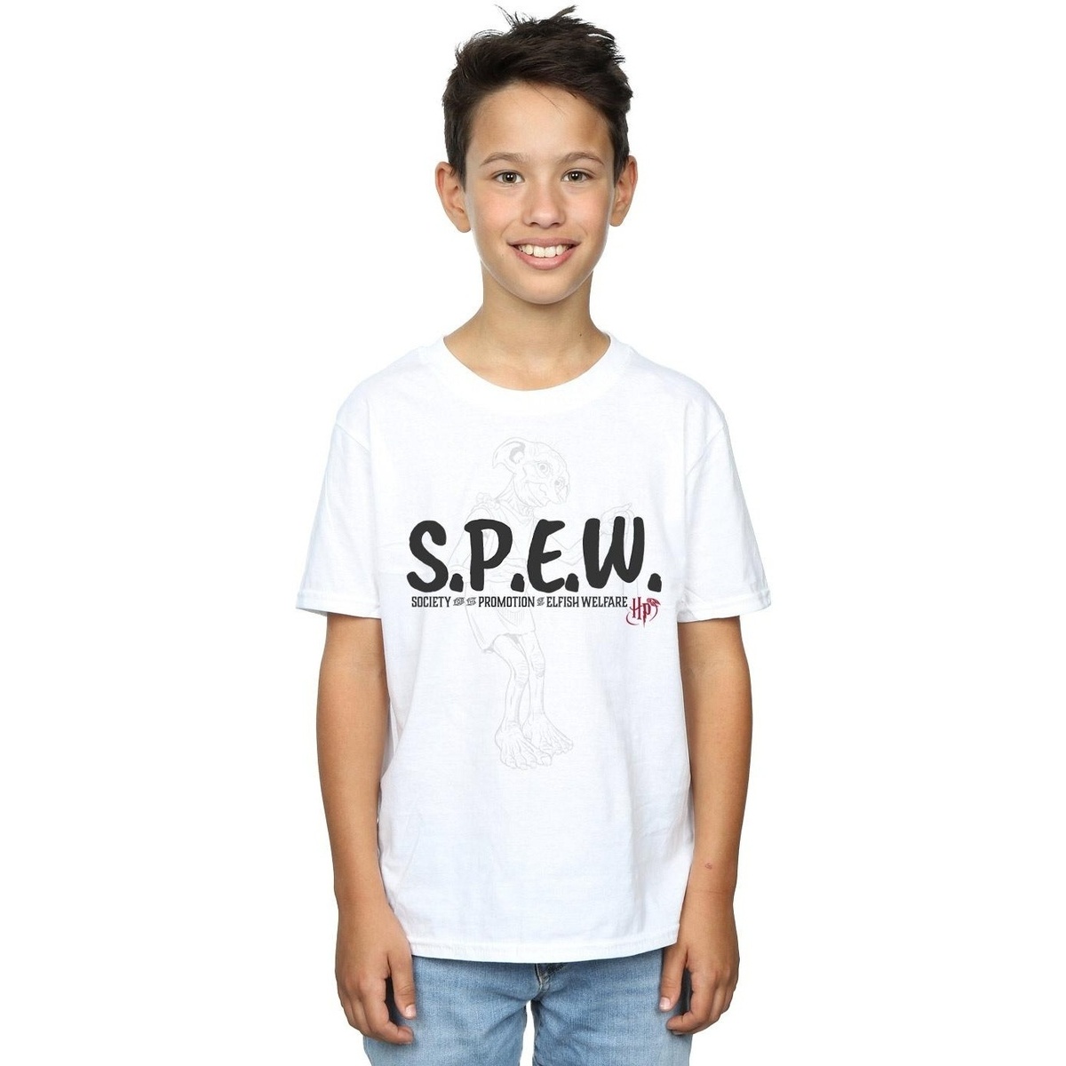 Abbigliamento Bambino T-shirt maniche corte Harry Potter Dobby SPEW Bianco