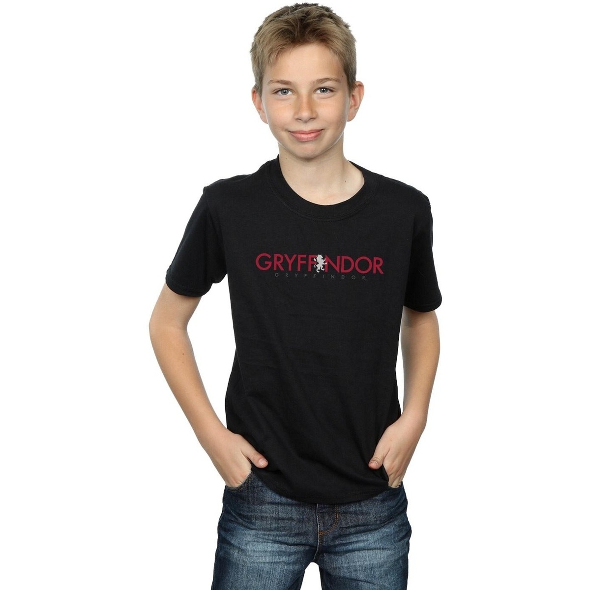Abbigliamento Bambino T-shirt maniche corte Harry Potter Gryffindor Text Nero