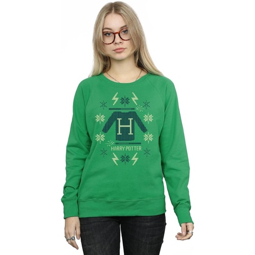 Abbigliamento Donna Felpe Harry Potter Christmas Knit Verde