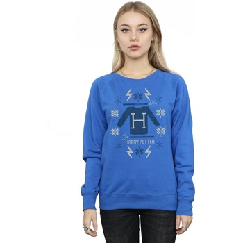 Abbigliamento Donna Felpe Harry Potter Christmas Knit Blu