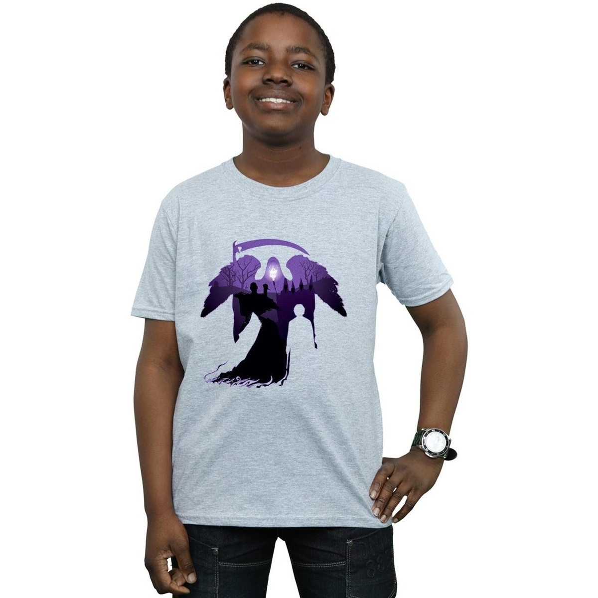 Abbigliamento Bambino T-shirt maniche corte Harry Potter Graveyard Silhouette Grigio