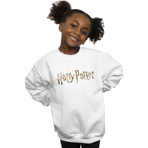 Abbigliamento Bambina Felpe Harry Potter Full Colour Logo Bianco