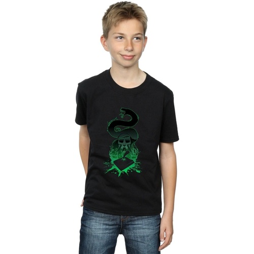 Abbigliamento Bambino T-shirt & Polo Harry Potter Nagini Silhouette Nero