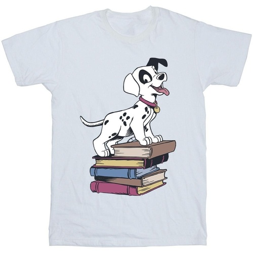 Abbigliamento Bambina T-shirts a maniche lunghe Disney 101 Dalmatians Books Bianco