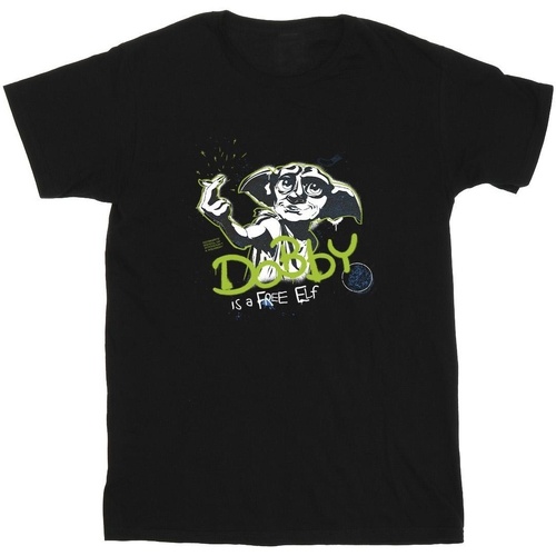 Abbigliamento Bambino T-shirt maniche corte Harry Potter Dobby A Free Elf Nero