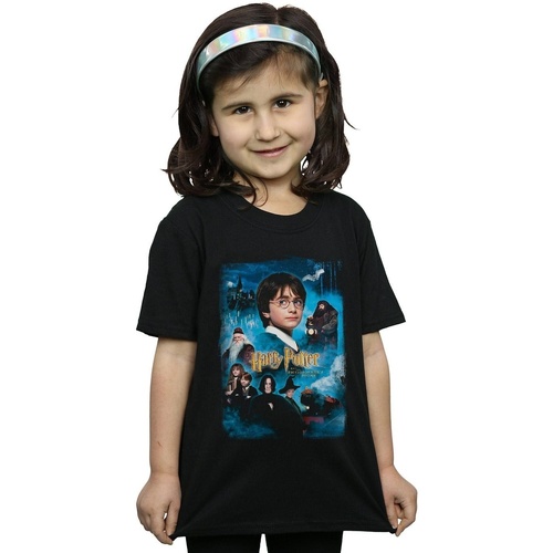 Abbigliamento Bambina T-shirts a maniche lunghe Harry Potter Philosopher's Stone Nero