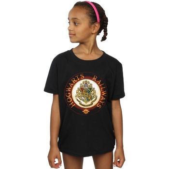 Abbigliamento Bambina T-shirts a maniche lunghe Harry Potter Hogwarts Rail Nero
