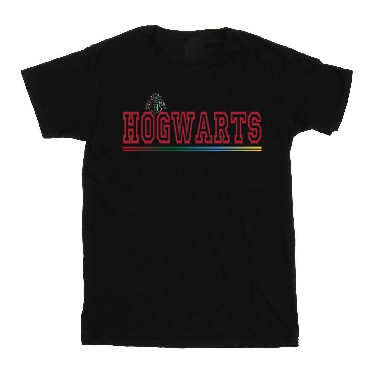Abbigliamento Bambina T-shirts a maniche lunghe Harry Potter Hogwarts Collegial Nero
