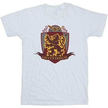 Abbigliamento Bambina T-shirts a maniche lunghe Harry Potter Gryffindor Chest Badge Bianco