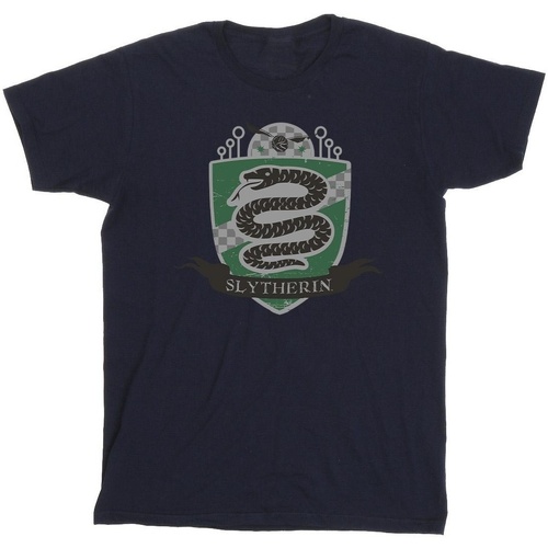 Abbigliamento Bambina T-shirts a maniche lunghe Harry Potter Slytherin Chest Badge Blu