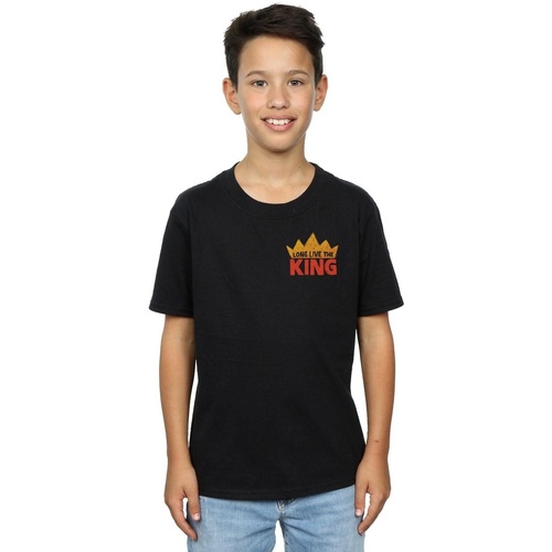 Abbigliamento Bambino T-shirts a maniche lunghe Disney The Lion King Movie Long Live Breast Print Nero