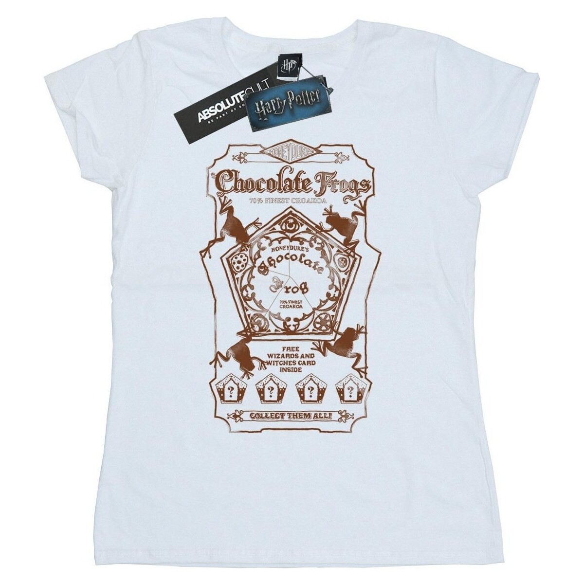 Abbigliamento Donna T-shirts a maniche lunghe Harry Potter Chocolate Frogs Mono Label Bianco
