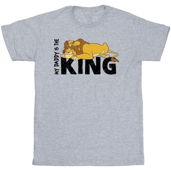 Abbigliamento Bambina T-shirts a maniche lunghe Disney The Lion King Daddy Is King Grigio