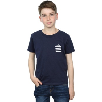 Abbigliamento Bambino T-shirt maniche corte Dessins Animés Taz Stripes Faux Pocket Blu