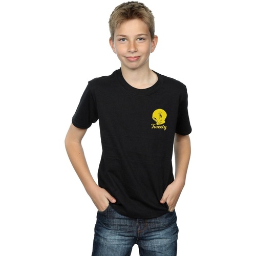 Abbigliamento Bambino T-shirt & Polo Dessins Animés Tweety Pie Head Nero