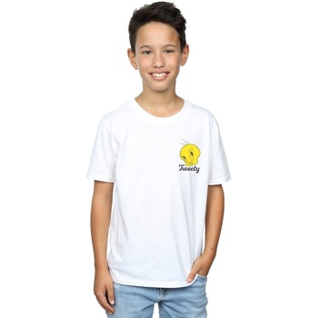 Abbigliamento Bambino T-shirt maniche corte Dessins Animés Tweety Pie Head Bianco