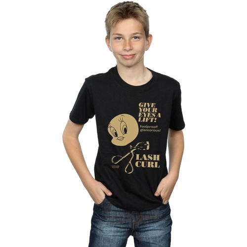 Abbigliamento Bambino T-shirt maniche corte Dessins Animés Tweety Pie Lash Curl Nero