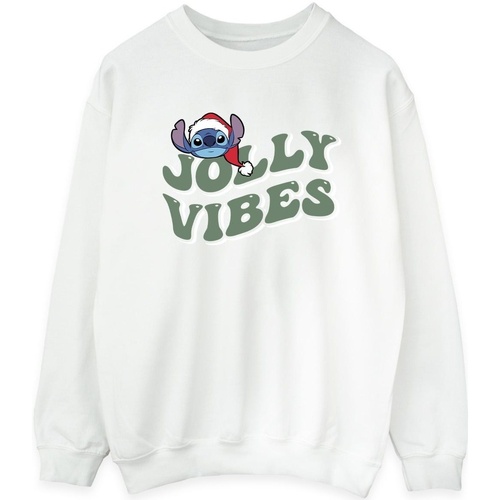 Abbigliamento Donna Felpe Disney Lilo & Stitch Jolly Chilling Vibes Bianco