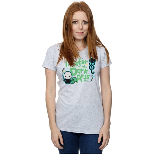 Abbigliamento Donna T-shirts a maniche lunghe Harry Potter Voldemort Dark Arts Junior Grigio
