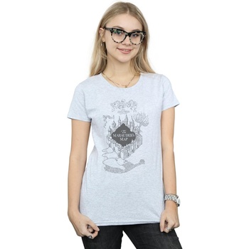 Abbigliamento Donna T-shirts a maniche lunghe Harry Potter The Marauder's Map Grigio