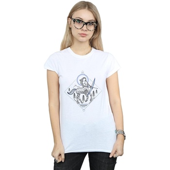 Abbigliamento Donna T-shirts a maniche lunghe Harry Potter Centaur Line Art Bianco