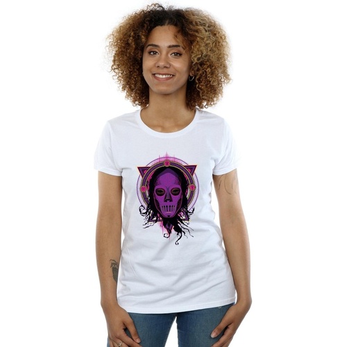Abbigliamento Donna T-shirts a maniche lunghe Harry Potter Neon Death Eater Bianco