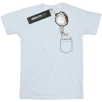Abbigliamento Bambino T-shirt maniche corte Dessins Animés Bugs Bunny Faux Pocket Bianco