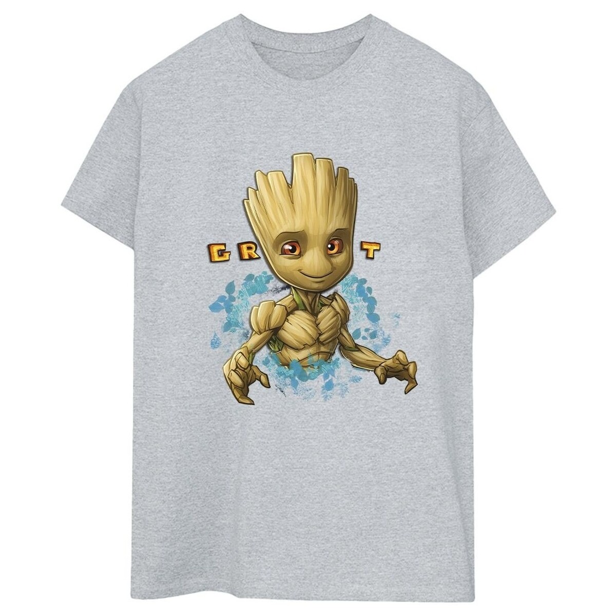 Abbigliamento Donna T-shirts a maniche lunghe Guardians Of The Galaxy Groot Flowers Grigio