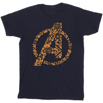 Abbigliamento Bambino T-shirt maniche corte Marvel Avengers Halloween Logo Blu