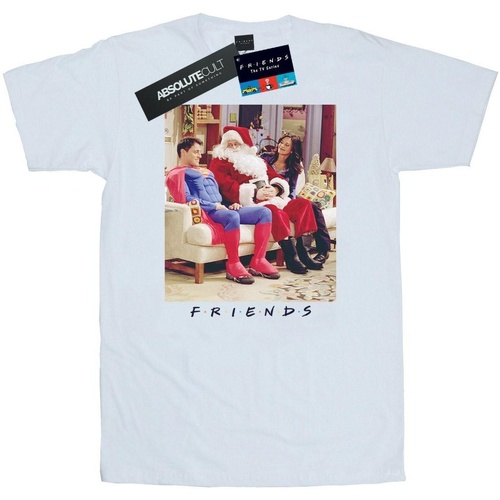 Abbigliamento Uomo T-shirts a maniche lunghe Friends Superman And Santa Bianco