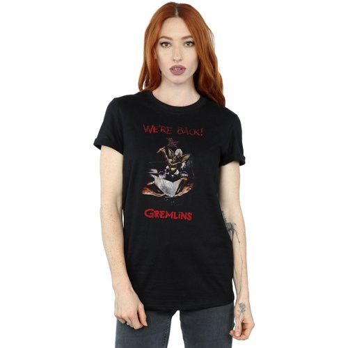 Abbigliamento Donna T-shirts a maniche lunghe Gremlins Spike Distressed Poster Nero