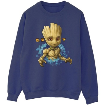 Abbigliamento Uomo Felpe Guardians Of The Galaxy Groot Flowers Blu