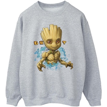 Abbigliamento Uomo Felpe Guardians Of The Galaxy Groot Flowers Grigio