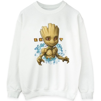Abbigliamento Uomo Felpe Guardians Of The Galaxy Groot Flowers Bianco