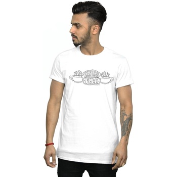 Abbigliamento Uomo T-shirts a maniche lunghe Friends Central Perk Outline Bianco