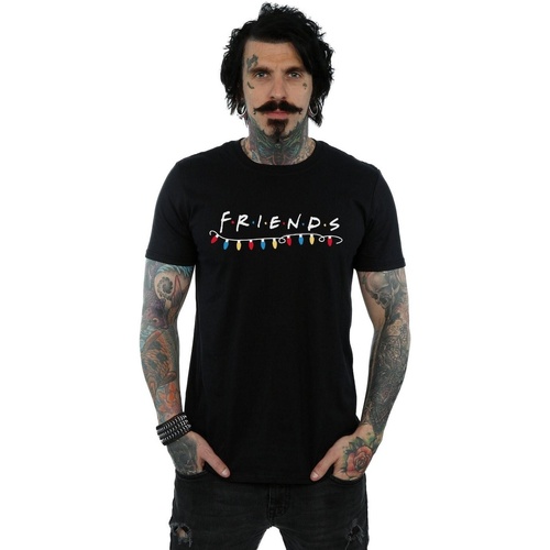 Abbigliamento Uomo T-shirts a maniche lunghe Friends Christmas Lights Nero