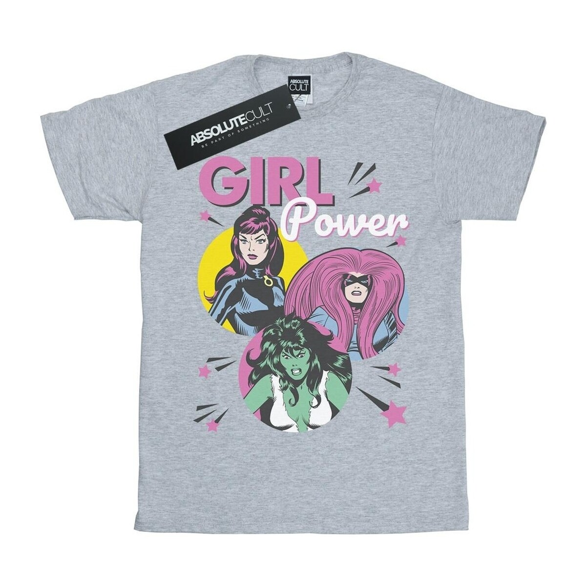 Abbigliamento Bambina T-shirts a maniche lunghe Marvel Girl Power Grigio