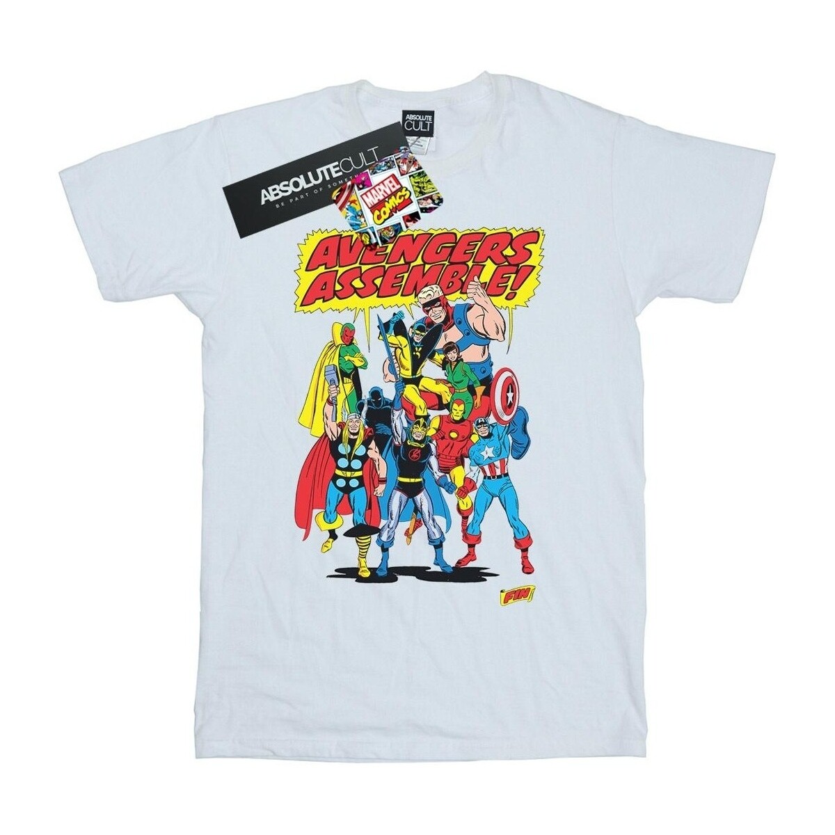 Abbigliamento Bambina T-shirts a maniche lunghe Marvel Avengers Assemble Bianco