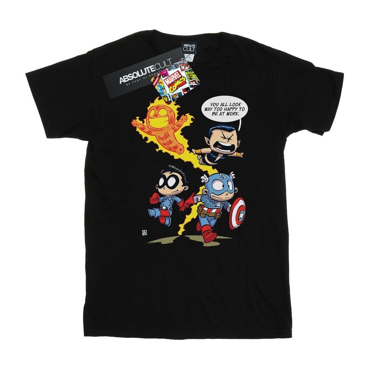 Abbigliamento Bambina T-shirts a maniche lunghe Marvel Avengers Invaders Cartoon Nero