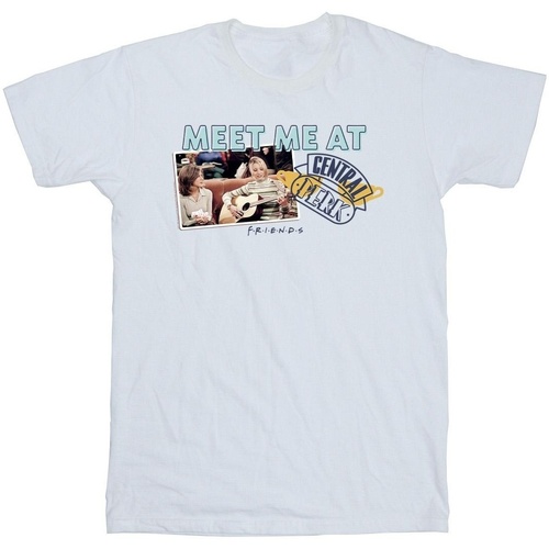Abbigliamento Uomo T-shirts a maniche lunghe Friends Meet Me At Central Perk Bianco