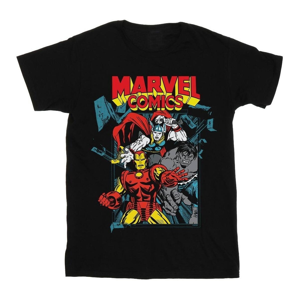 Abbigliamento Bambina T-shirts a maniche lunghe Marvel Trio Pose Nero
