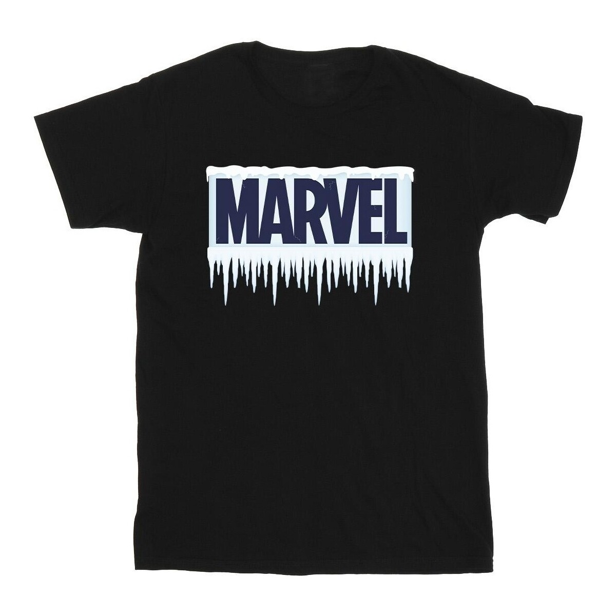 Abbigliamento Bambina T-shirts a maniche lunghe Marvel Icicle Logo Nero