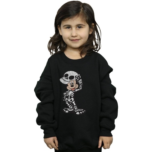 Abbigliamento Bambina Felpe Disney Mickey Mouse Skeleton Nero