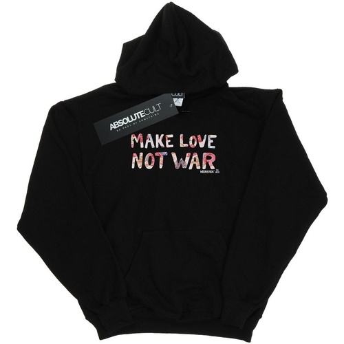 Abbigliamento Bambina Felpe Woodstock Make Love Not War Floral Nero