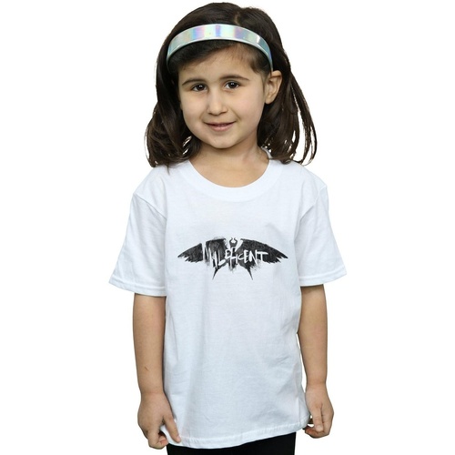 Abbigliamento Bambina T-shirts a maniche lunghe Disney Maleficent Mistress Of Evil Wings Silhouette Bianco